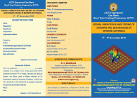 One week Short Term Training Programme (STTP) on Design,Fabrication and Testing of Antenna and Design Issues in Modern Antennas 2019 Training Poster